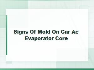 Signs of Mold on Your Car Ac Evaporator Core and What Causes It